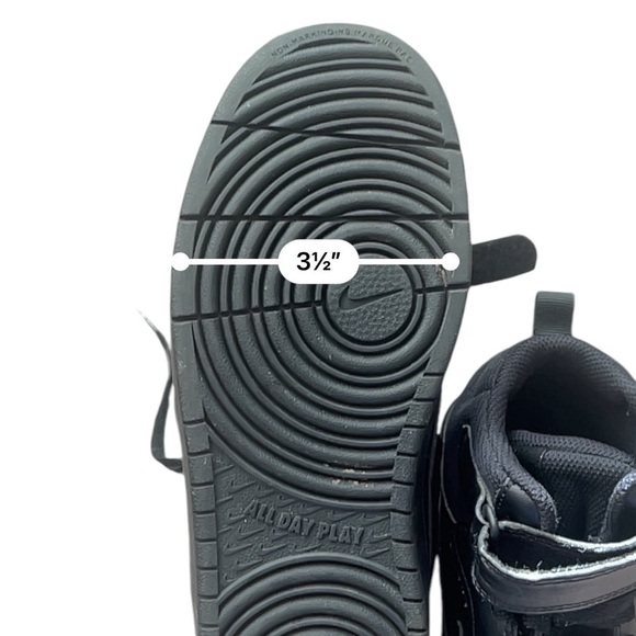 Nike court borough 2 high top sneakers black on black Big Boys 6.5 CD-7782-001 - Picture 15 of 15